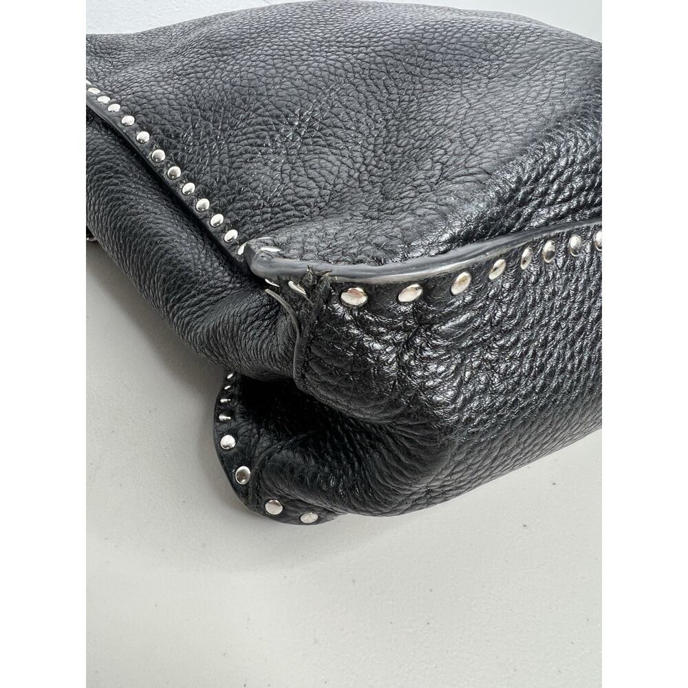 Michael Kors Handbag Astor Studded Black Leather Shoulder Bag Slouchy - Picture 9 of 16